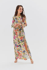 Island Hippie Maxi Split Sleeve Dress